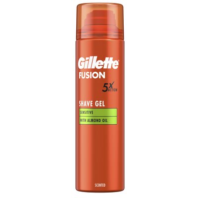 Gillette Fusion 5 Ultra Sensitive, Żel do golenia z aloesem, 200 ml