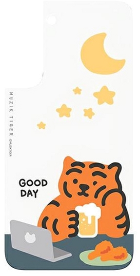 Panel Samsung Frame Cover Muzik Tiger do Galaxy S22 White (8809672756183)
