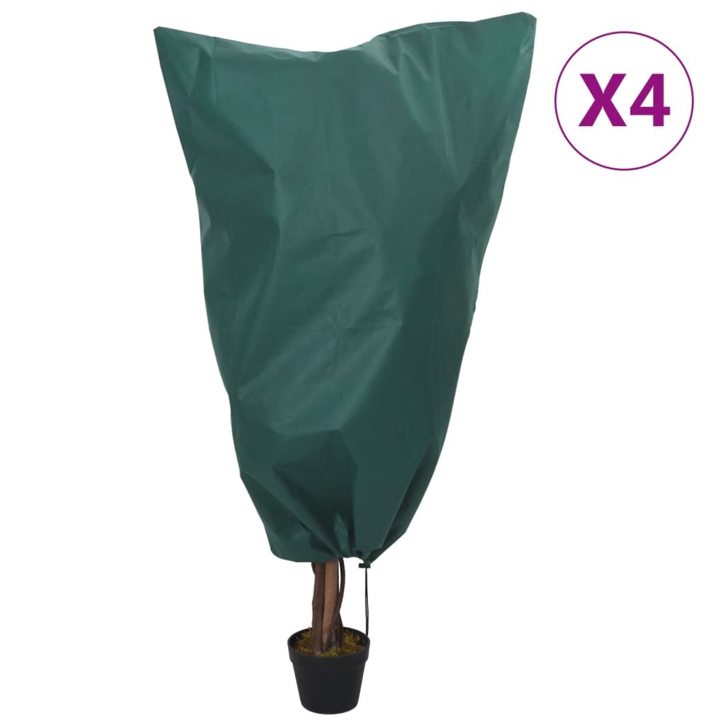 vidaXL Kaptury ochronne ze ściągaczami, 4 szt., 70 g/m², 0,8x1 m