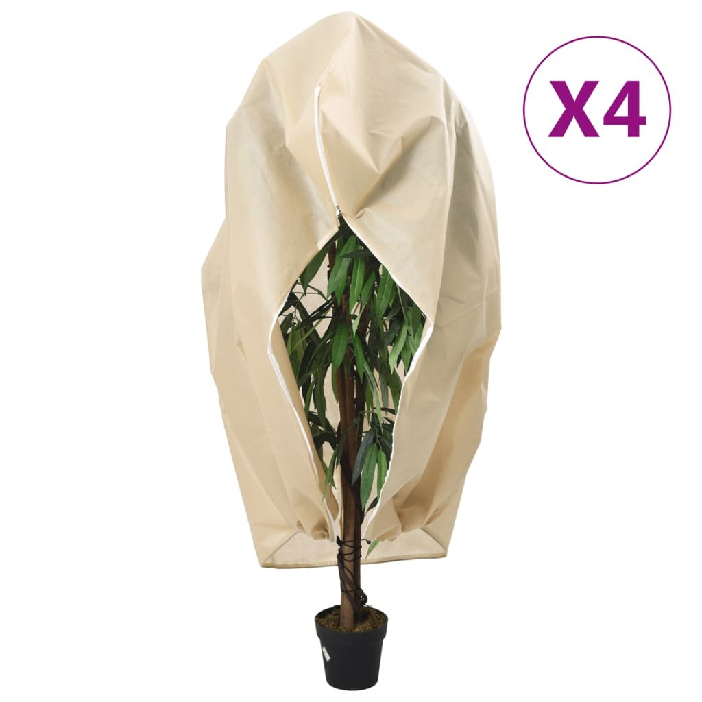 vidaXL Kaptury ochronne z suwakiem, 4 szt., 70 g/m², 3,93x3 m