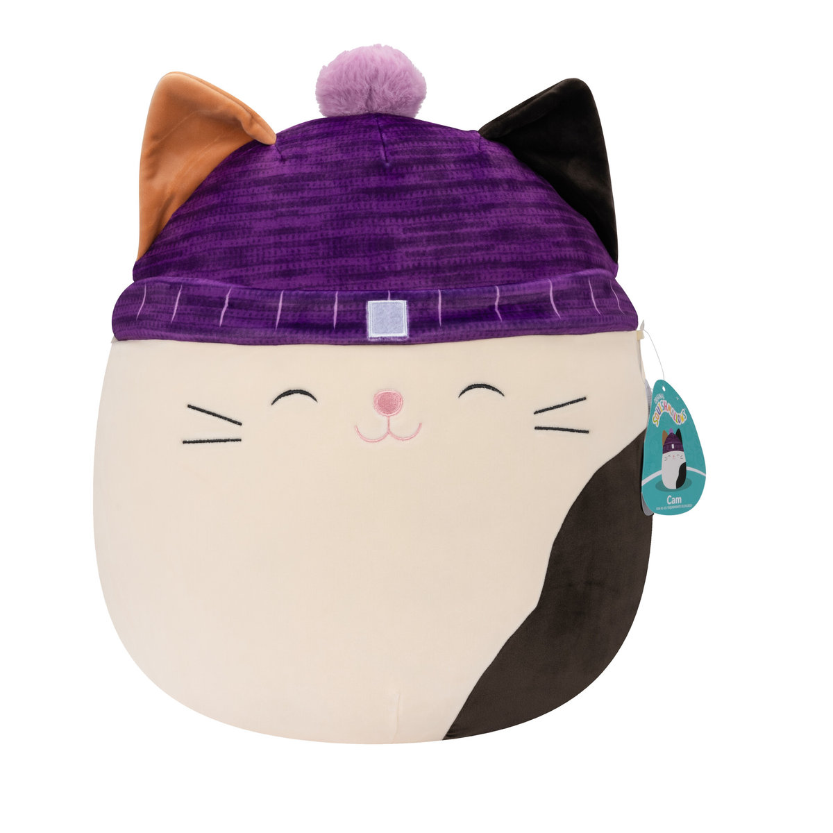 Squishmallows Wersja A Seria 17, Pluszak, 40 cmCam - Calico Cat W/Beanie