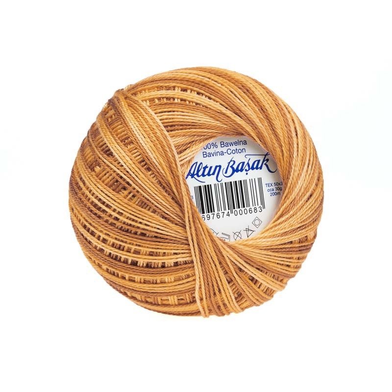 Kordonek Opus Stokrotka Nr 337 Żółto-Brązowy Melange, Cieniowany, 200M 30G