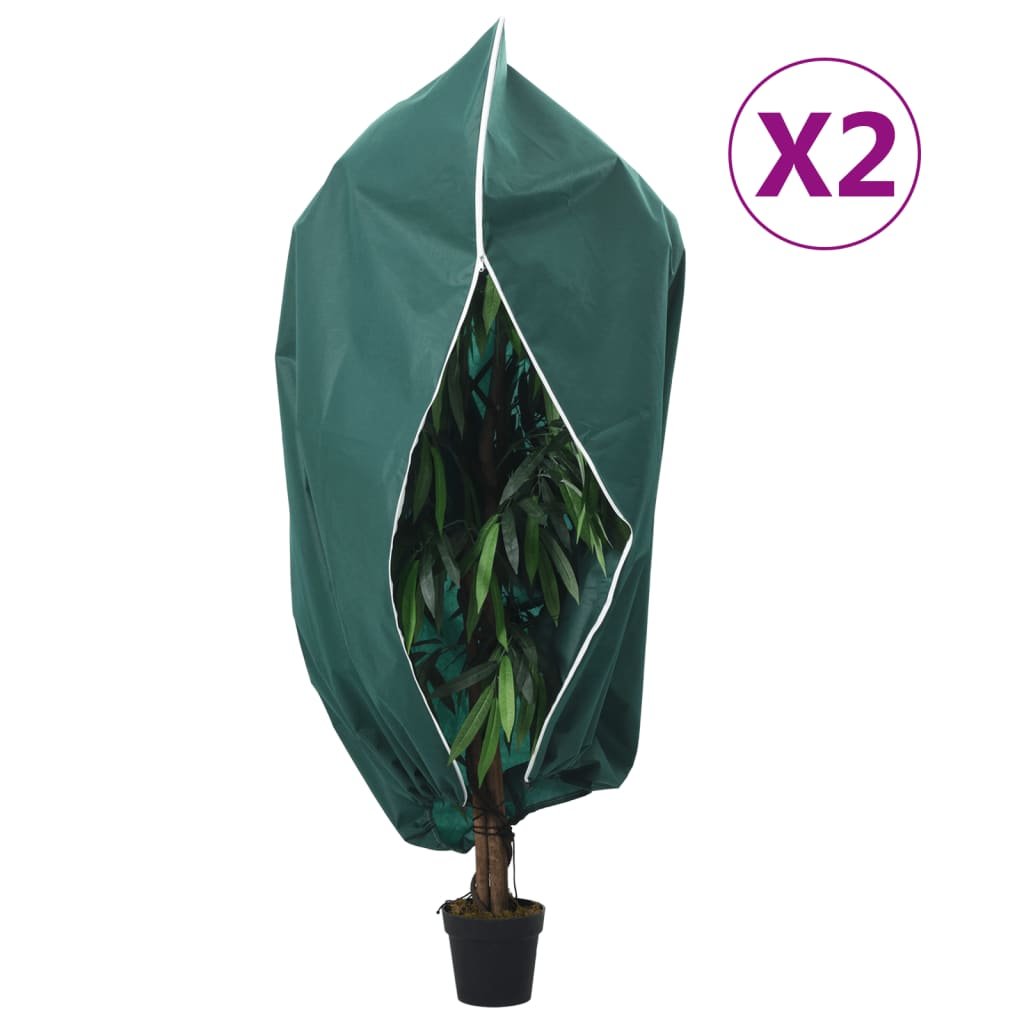 vidaXL Kaptury ochronne z suwakiem, 2 szt., 70 g/m², 3,93x3 m