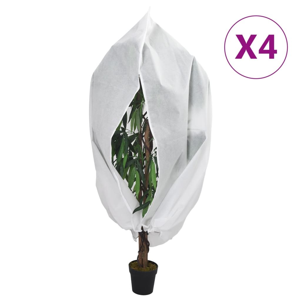 vidaXL Kaptury ochronne z suwakiem, 4 szt., 70 g/m², 3,14x2,5 m