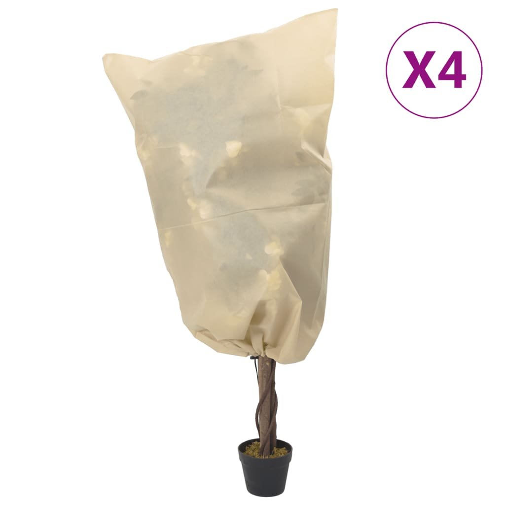 vidaXL Kaptury ochronne ze ściągaczami, 4 szt., 70 g/m², 0,8x1 m
