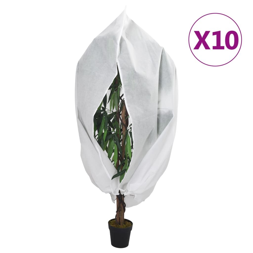 vidaXL Kaptury ochronne z suwakiem, 10 szt., 70 g/m², 1x1,55 m