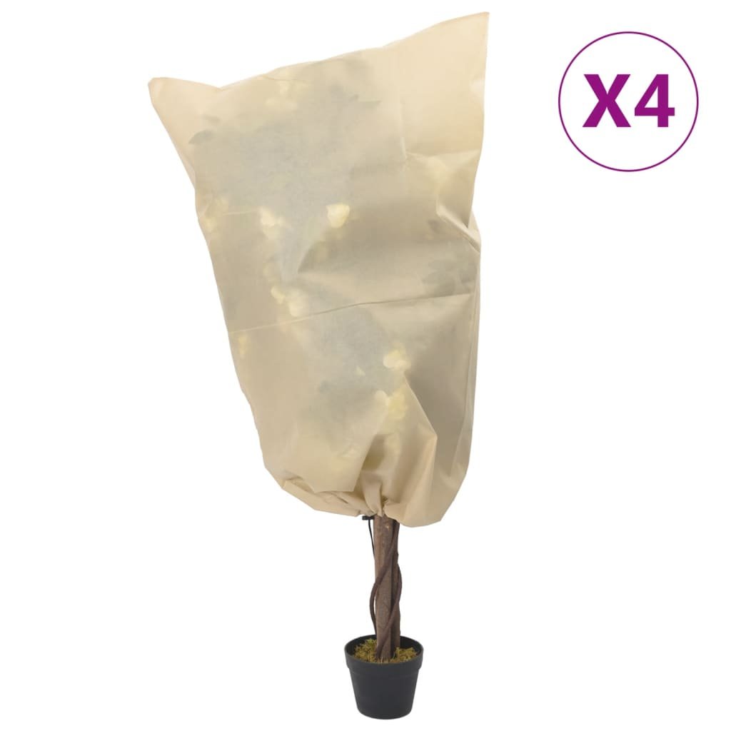 vidaXL Kaptury ochronne ze ściągaczami, 4 szt., 70 g/m², 0,8x1,2 m