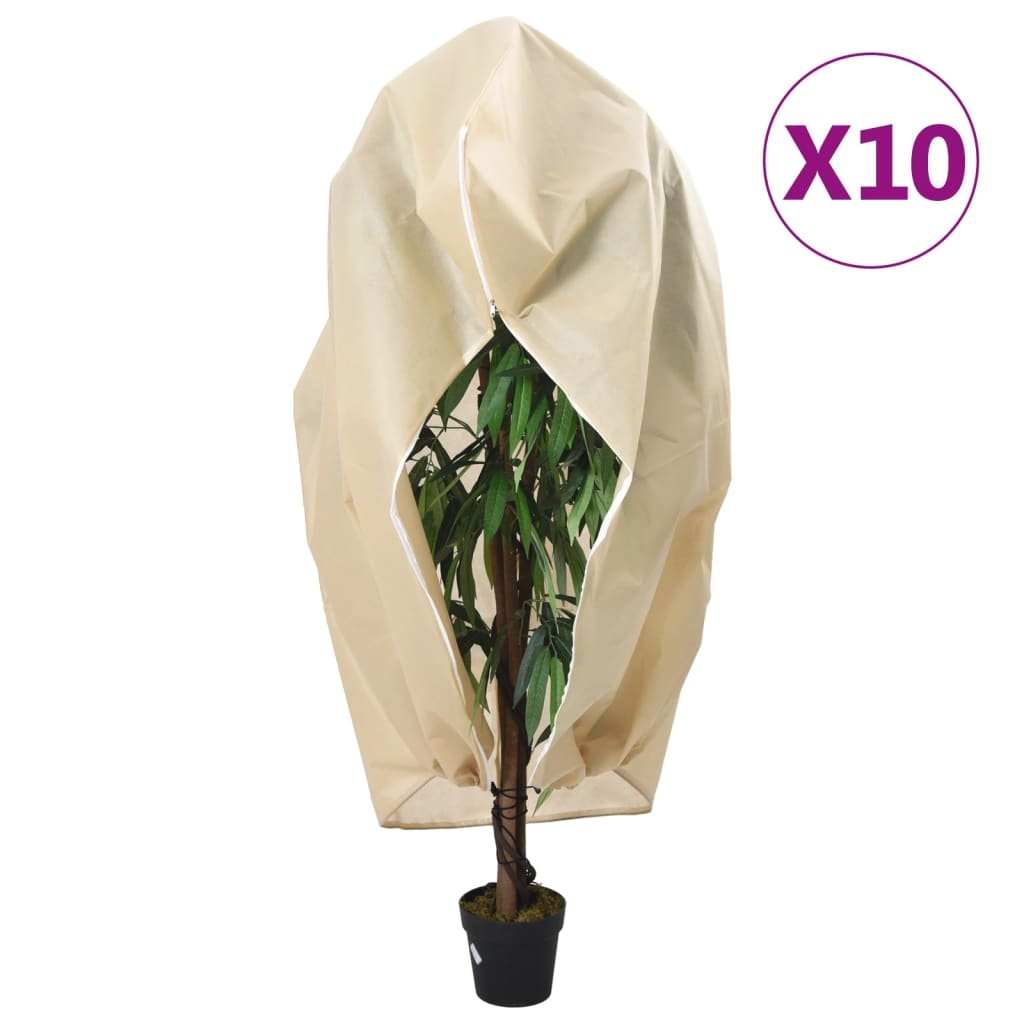 vidaXL Kaptury ochronne z suwakiem, 10 szt., 70 g/m² 2,36x2 m