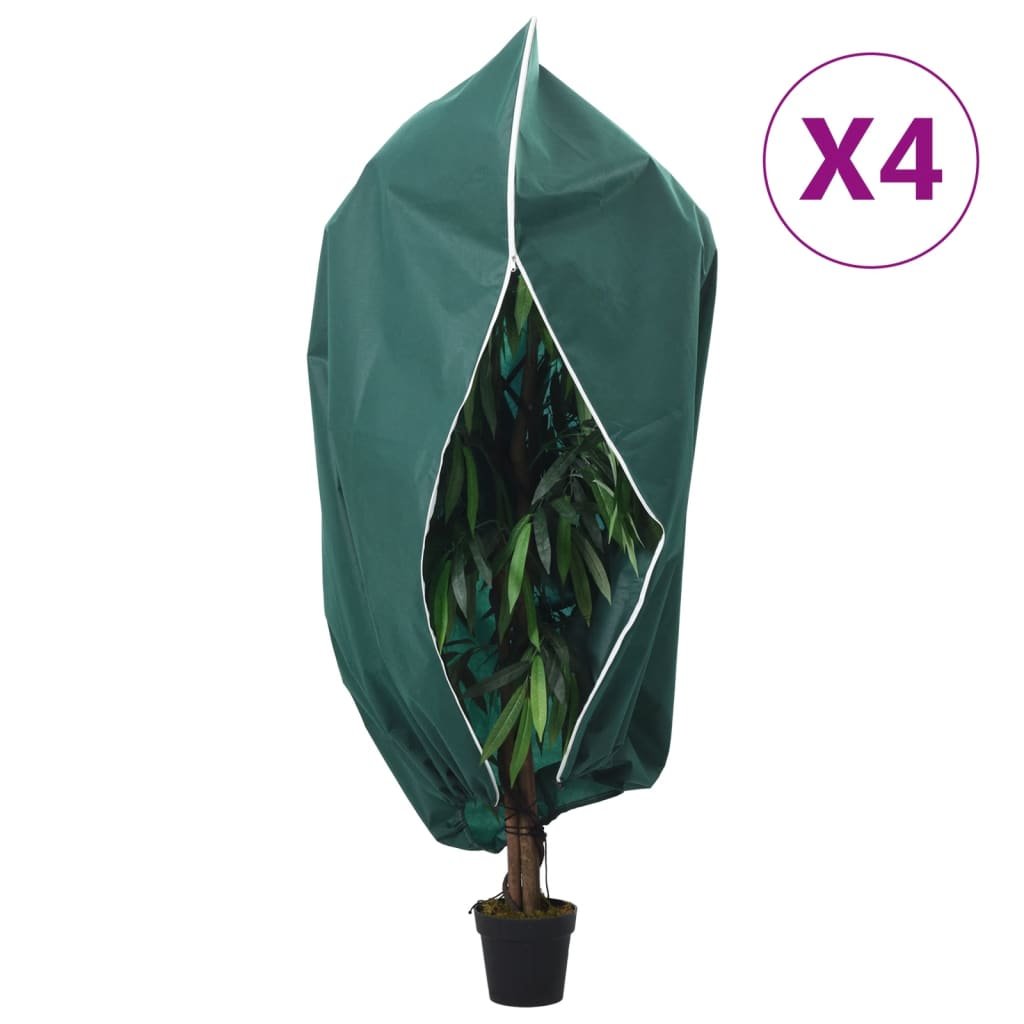 vidaXL Kaptury ochronne z suwakiem, 4 szt., 70 g/m², 3,93x3 m