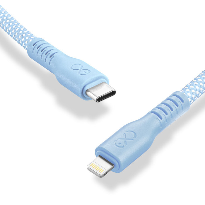 Kabel USBC-Lightning eXc IMMORTAL,0.9m,błękitny
