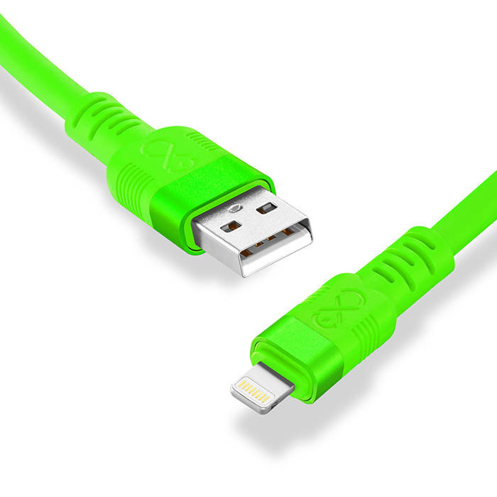 Kabel USBA-Lightning eXc WHIPPY Pro 0.9m neonowa zieleń