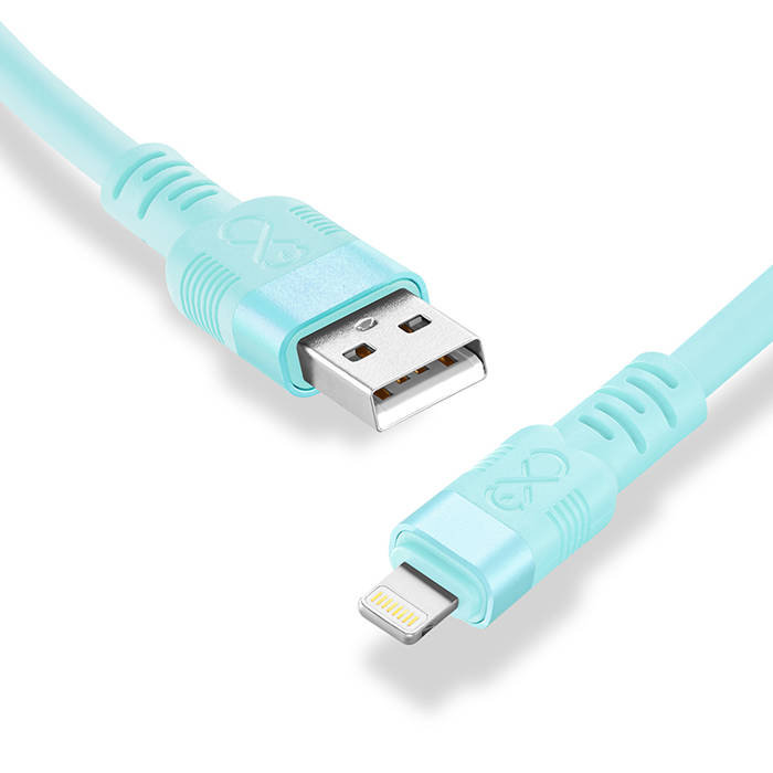 Kabel USBA-Lightning eXc WHIPPY Pro 0.9m błękit nieba