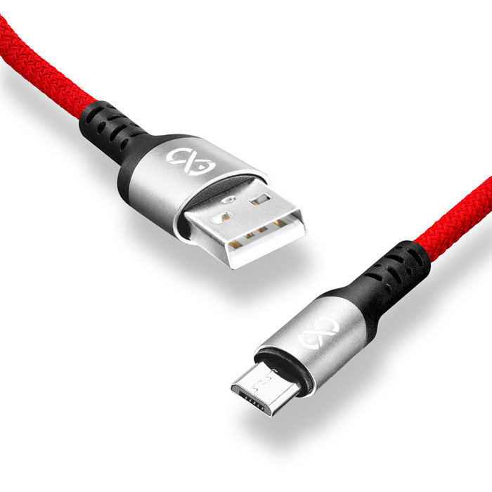 Kabel USB - micro USB eXc BRAID 1.2m, czerwony