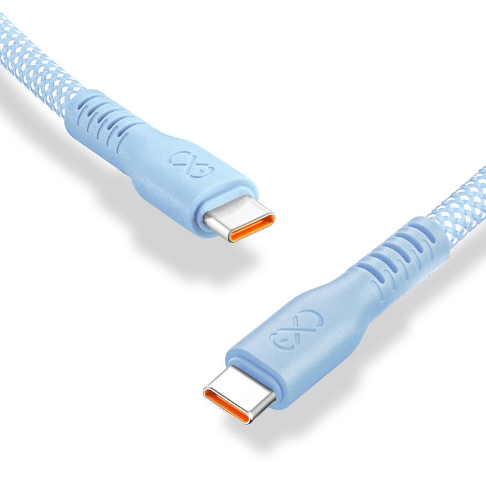 Kabel USBC-USBC eXc IMMORTAL,2.0m,błękitny