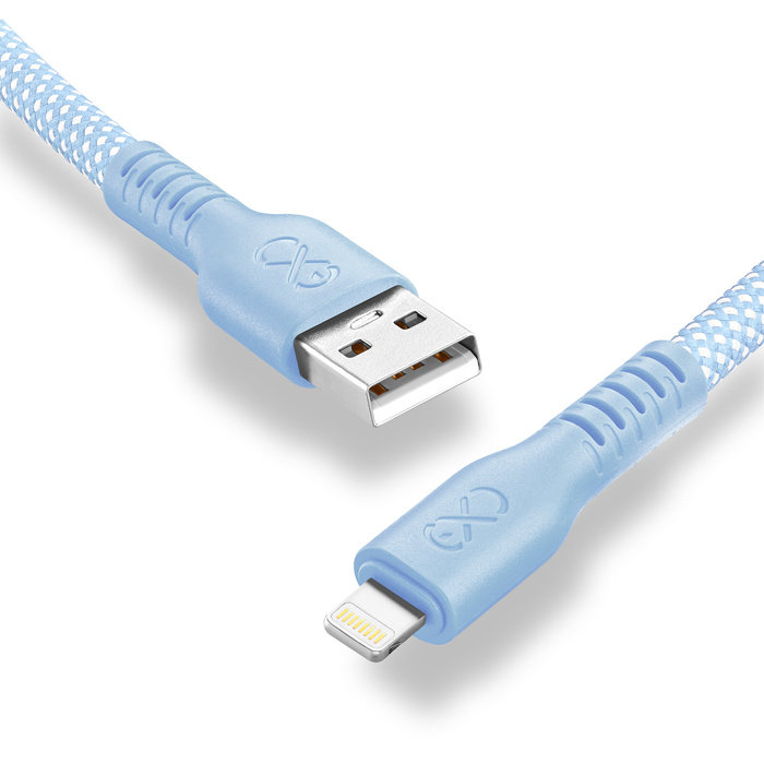 Kabel USBA-Lightning eXc IMMORTAL,2.0m, błękitny