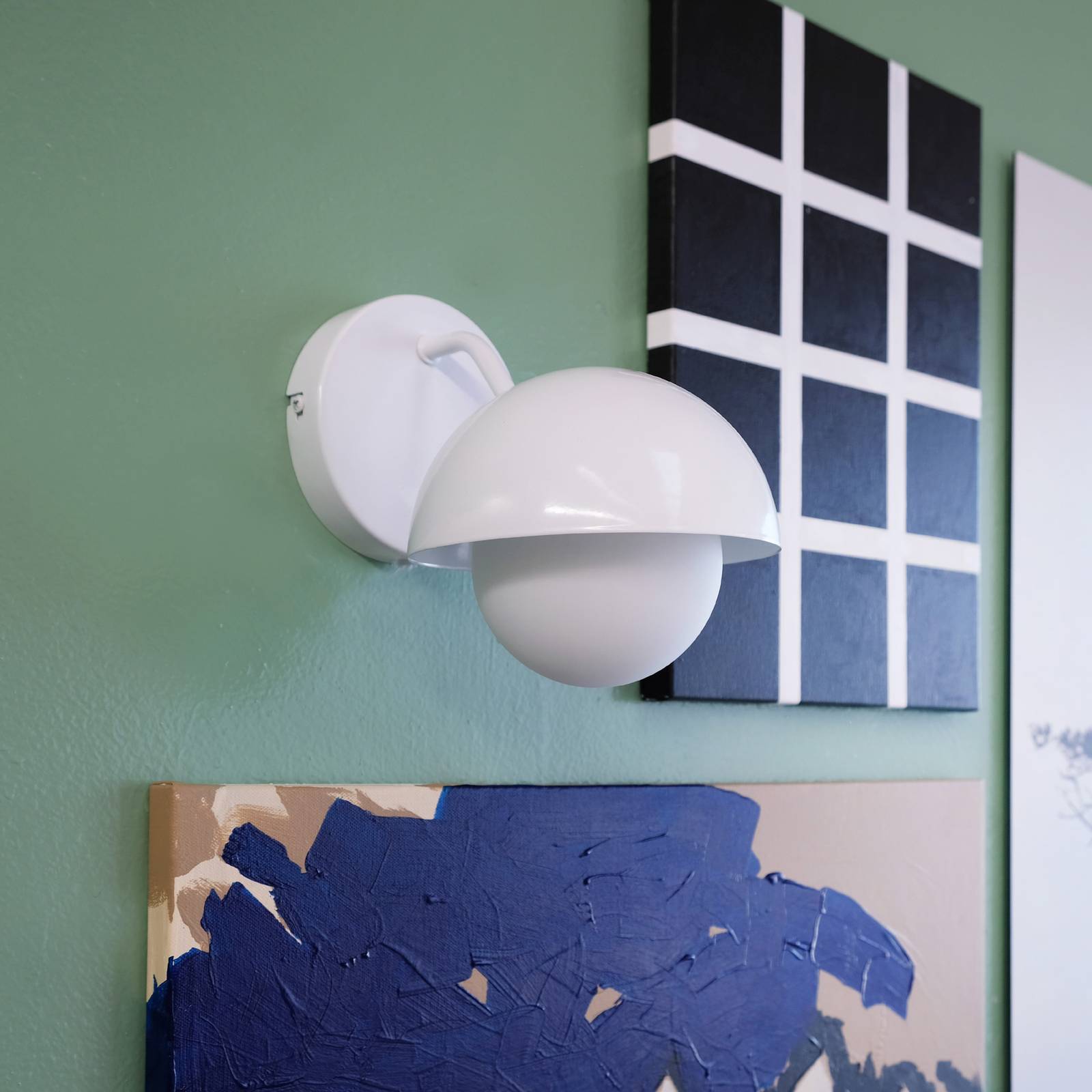 Dyberg Larsen Rose kinkiet biały błyszczący