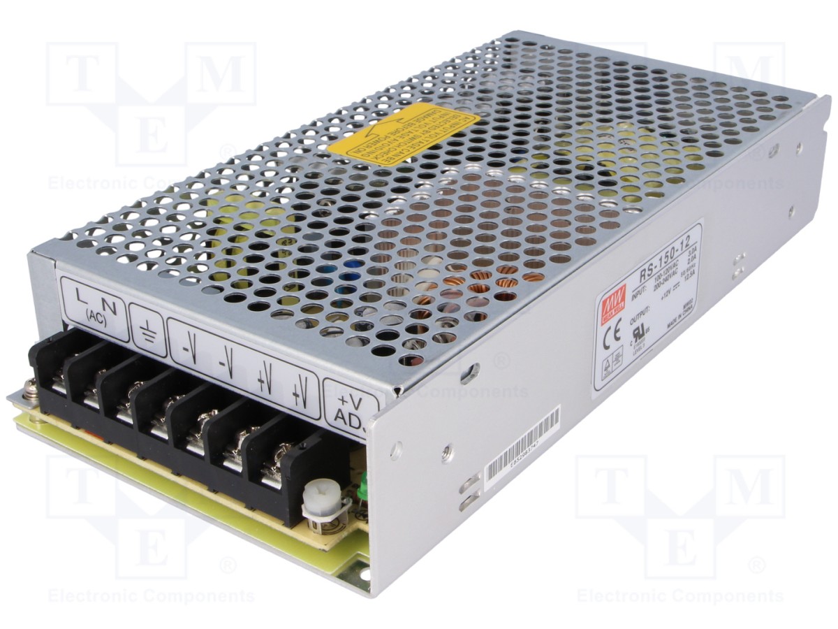 Zasilacz impulsowy 12V/12.5A 150W, RS-150-12