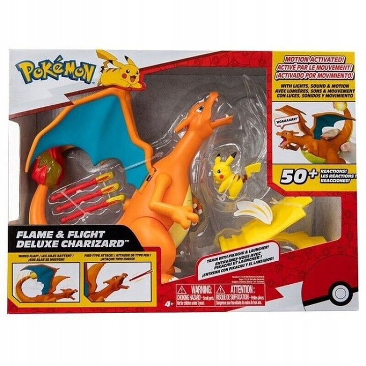 POKEMON Figurka Deluxe Charizard & Pikachu