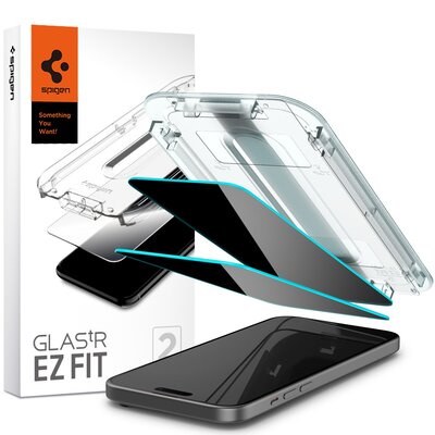 Szkło hartowane SPIGEN Glas.TR EZ FIT 2-pack Privacy do Apple iPhone 15 Plus
