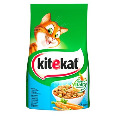 Sucha karma dla kota KITEKAT, ryba z warzywami, 1,8 kg