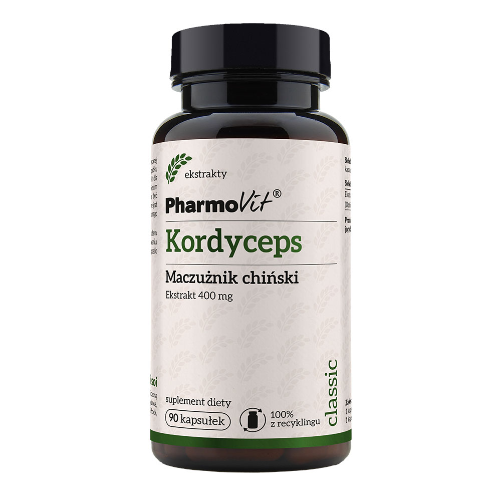 Pharmovit Kordyceps Maczużnik chiński ekstrakt 400mg 90 kapsułek PharmoVit