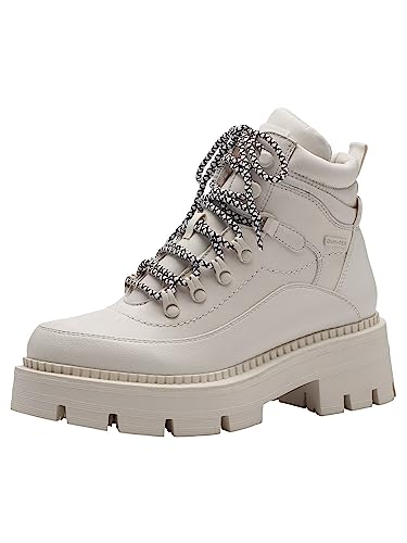 Tamaris Damskie botki 1-1-26849-41, biały, 40 EU