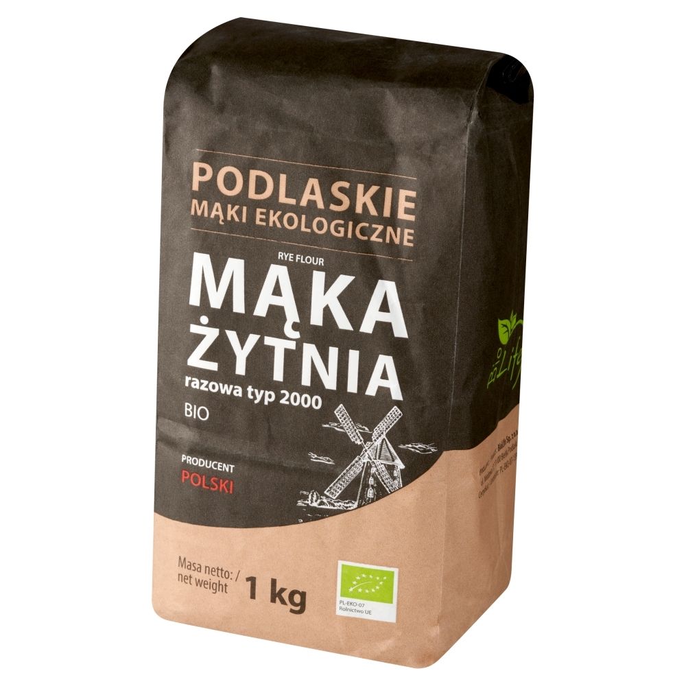 Podlaskie Mąki Ekologiczne Mąka żytnia Razowa Bio 1 kg