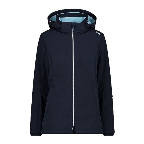 CMP damska kurtka Softshell z odpinanym kapturem, B.Blue-Anice, 44