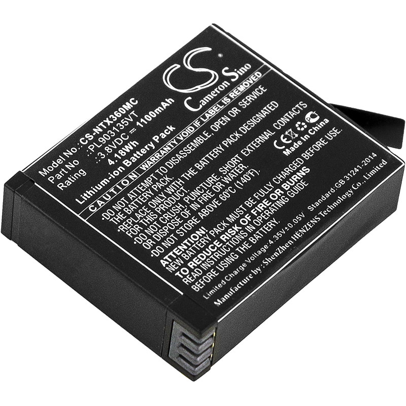 Insta360 One X / PL903135VT 1100mAh 4.18Wh Li-Ion 3.8V (Cameron Sino)