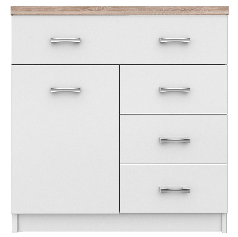 Biała komoda z 4 szufladami L9-G06