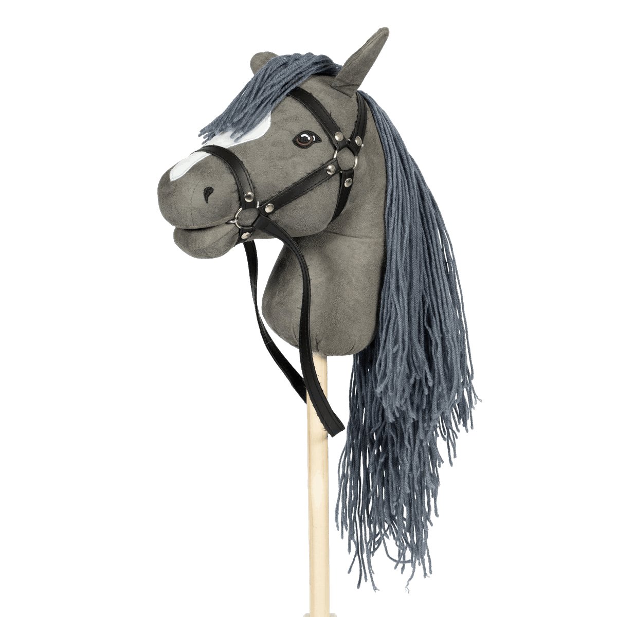 Szary Koń Na Kiju Z Otwartą Buzią - Hobby Horse - By Astrup