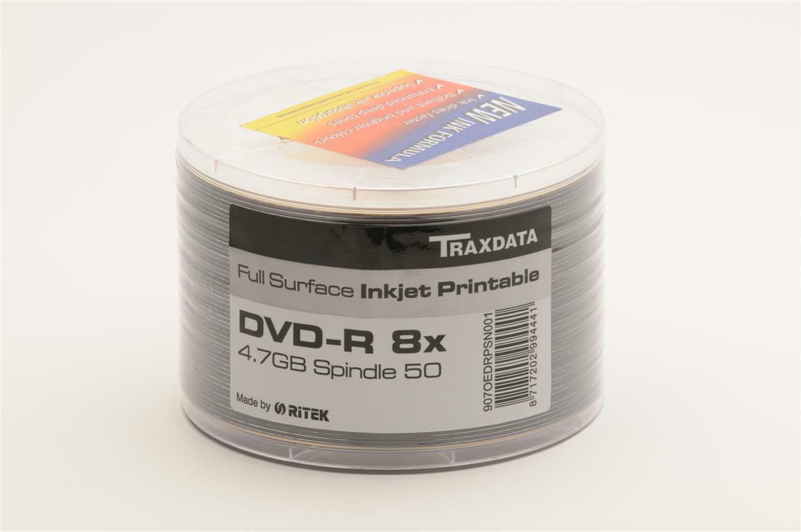 RITEK DVD-R x8 4,7GB PRINT FF biały s-50 traxdata 907SP50NO8CPL