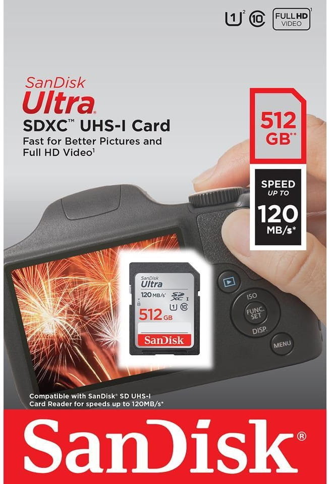 SanDisk SDXC 512GB Ultra 120MB/s SDSDUN4-512G-GN6IN
