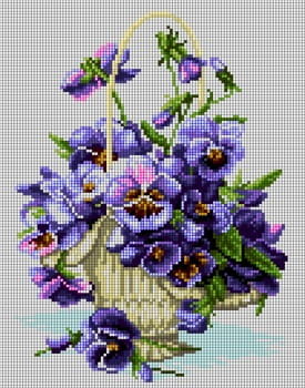 Zestaw Do Haftu Krzyżykowego Bratki (7252)