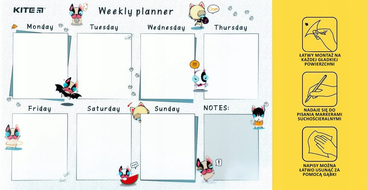 PLANER TYGODNIOWY PLAN LEKCJI SUCHOSCIERALNY A4