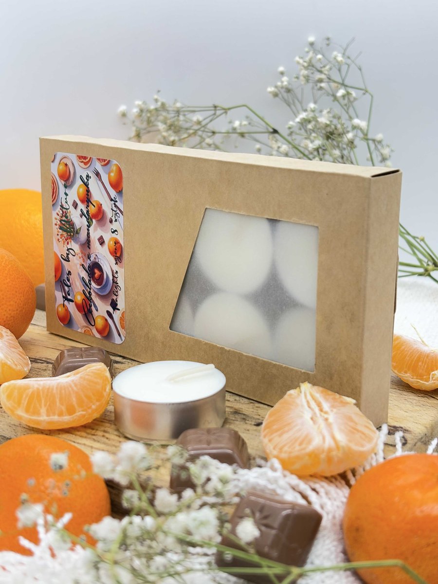 Podgrzewacze Tealights Sojowe Czekolada Z Mandarynką