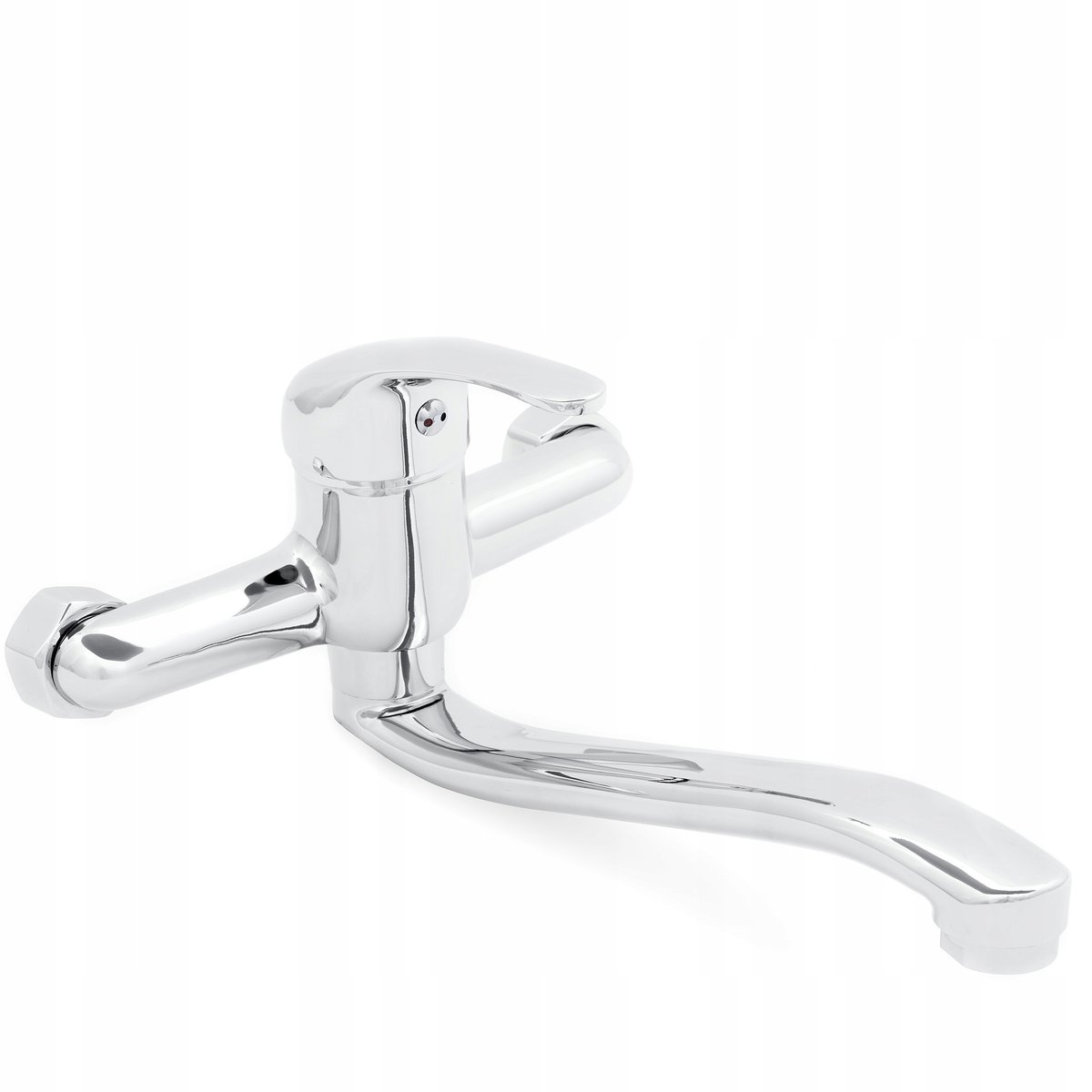 Bateria Umywalkowa Kuchenna Do Zlewu Ścienna Kran Długa Wylewka 180° Chrom