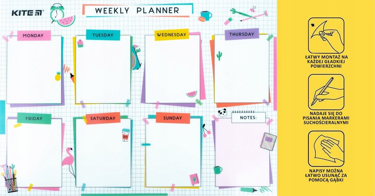 PLANER TYGODNIOWY PLAN LEKCJI SUCHOSCIERALNY A4