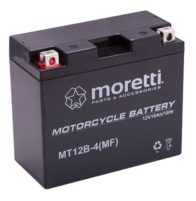 Akumulator AGM (GEL) MT12B Moretti 12V 10Ah 125A L+