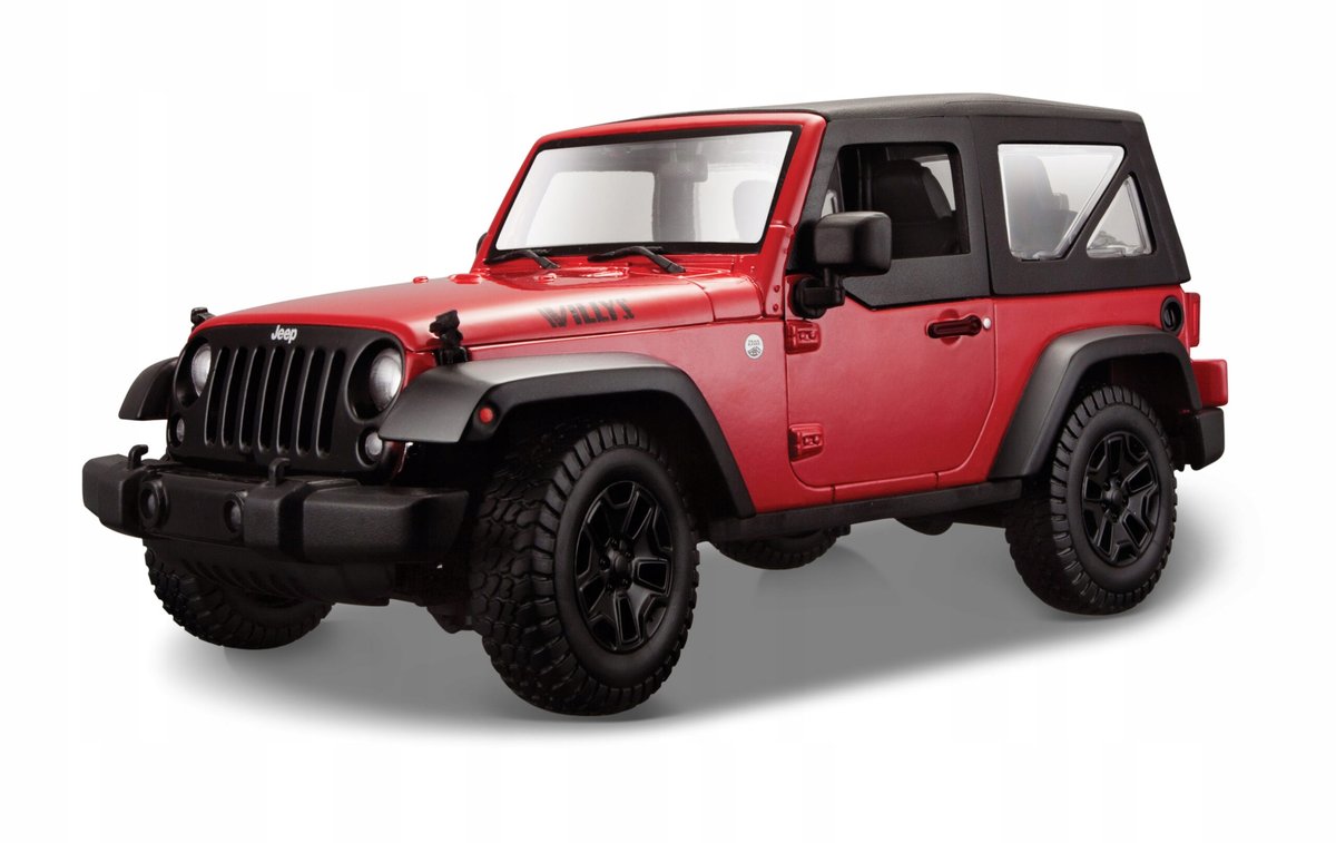 Maisto 1:18 Jeep Wrangler Rubicon Czerwony