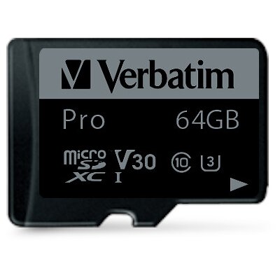 Verbatim MicroSDXC 64GB + adapter (47042)