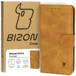 Bizon Etui Case Pocket do Apple iPhone 13 Pro, brązowe