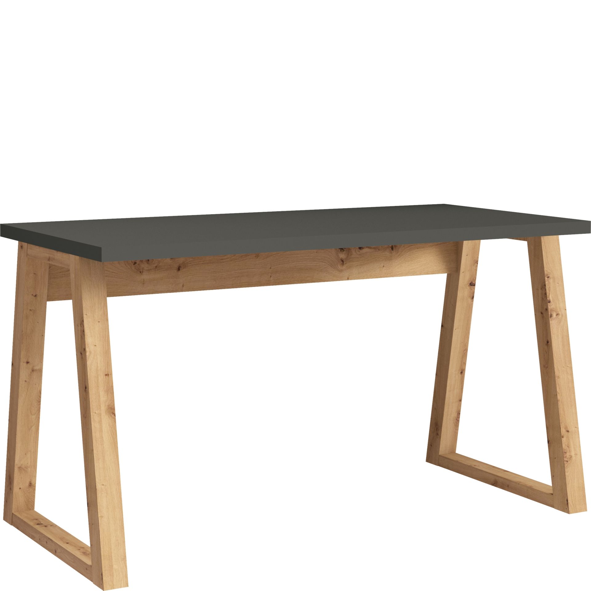 Biurko Iga Grafit Meblomax Grafit, Dąb Artisan