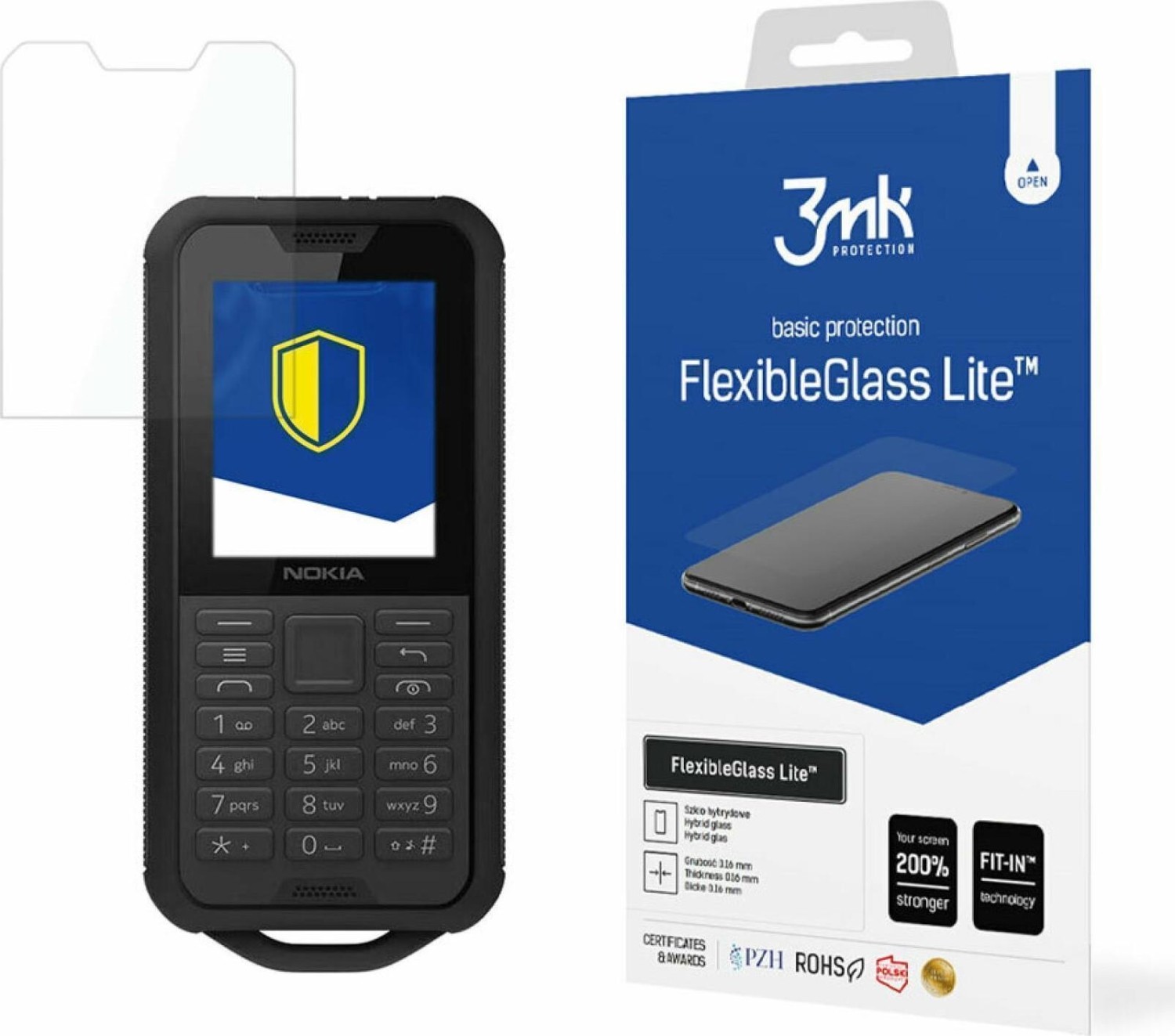 Szkło ochronne 3mk FlexibleGlass Lite do Nokia 800 Tough