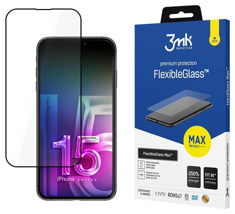 Szkło ochronne 3mk FlexibleGlass Max do Apple iPhone 15