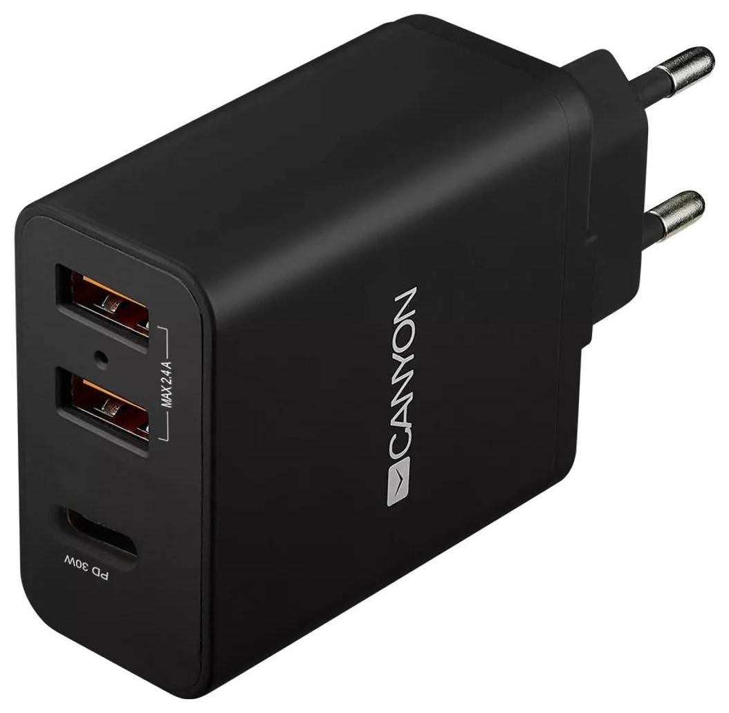 Canyon H-08 2x USB-A 1x USB-C 42W PD Czarna