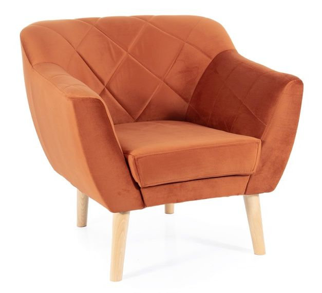 Fotel Karo 1 Velvet Buk / Bluvel 4215 Cynamonowy