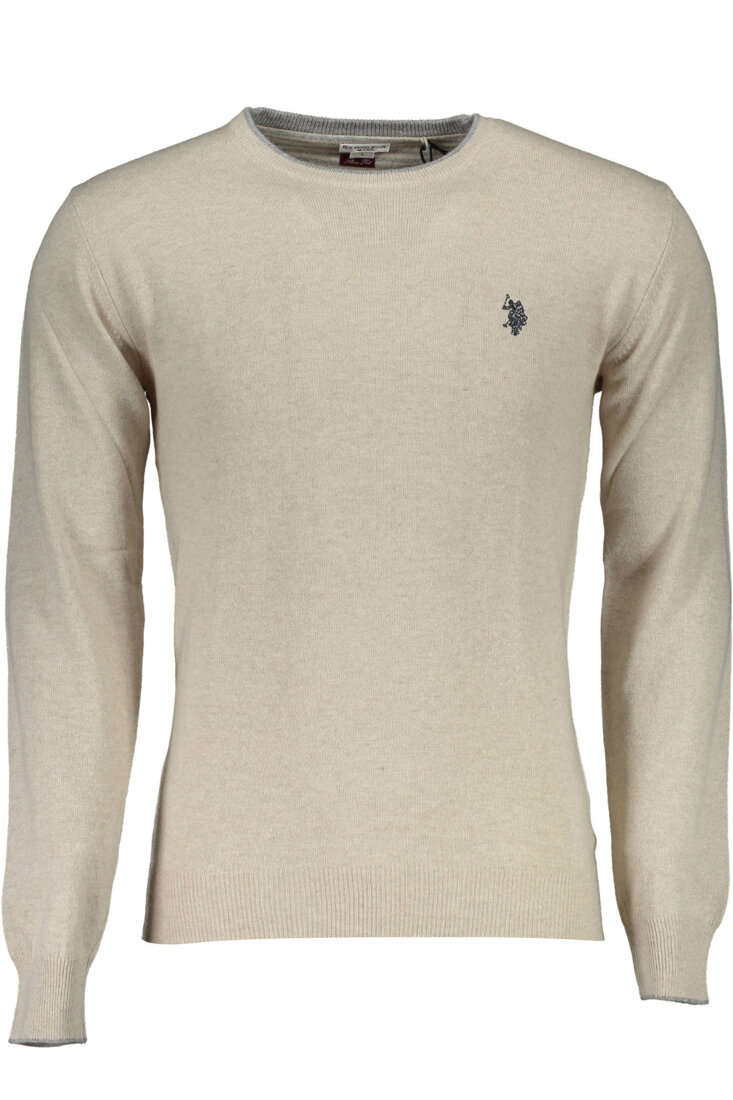 SWETER MĘSKI US POLO BEŻOWY