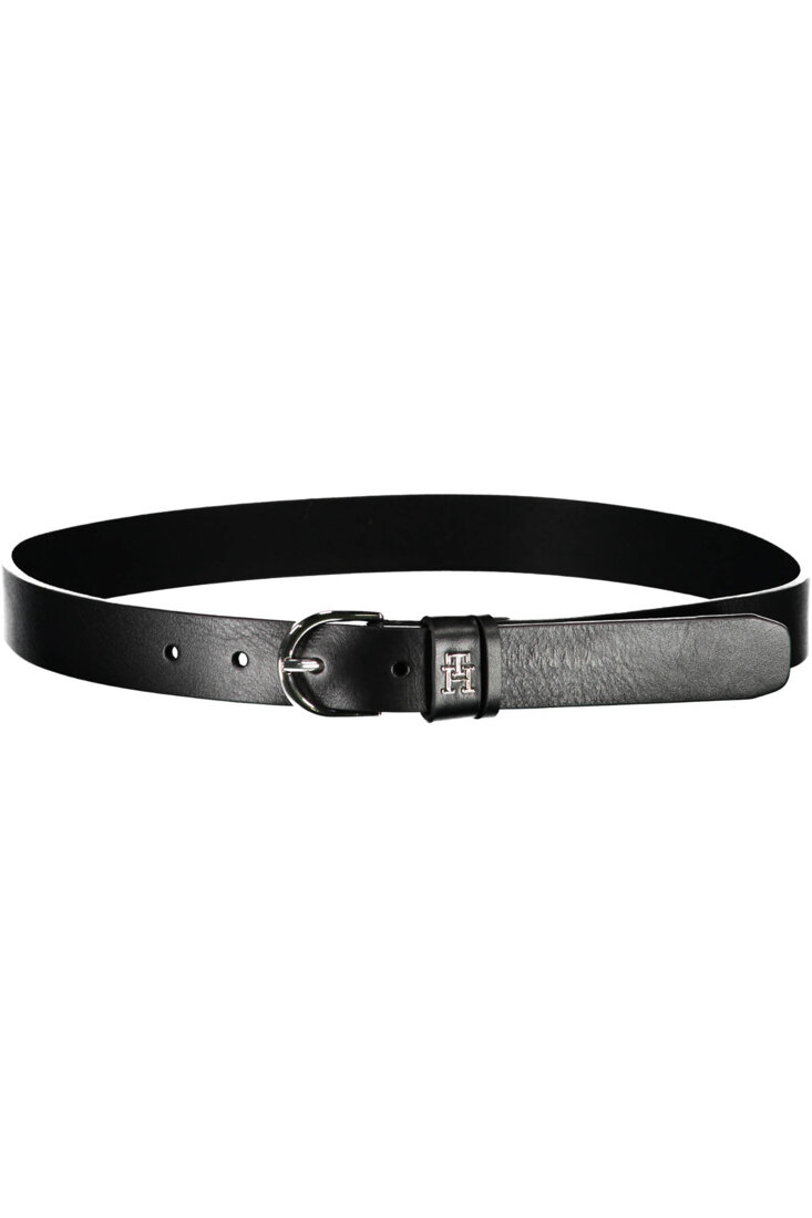 SKÓRZANY PASEK TOMMY HILFIGER CZARNY