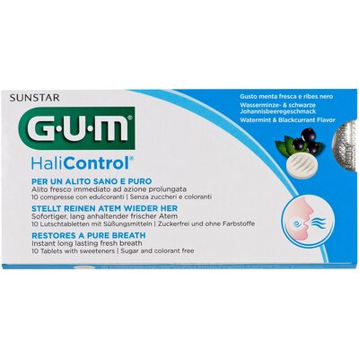 GUM GUM Halicontrol - do ssania przeciw nieświeżemu oddechowi z ust (halita), 10 szt 3060